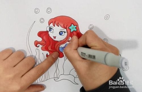 海的女儿怎么画