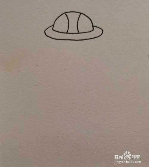 首先我们画出老虎消防员的帽子.