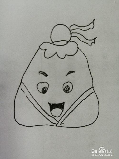简笔画可爱的粽子怎么画