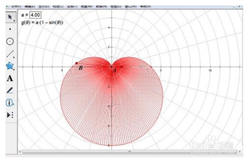 几何画板如何制作笛卡尔心形函数?