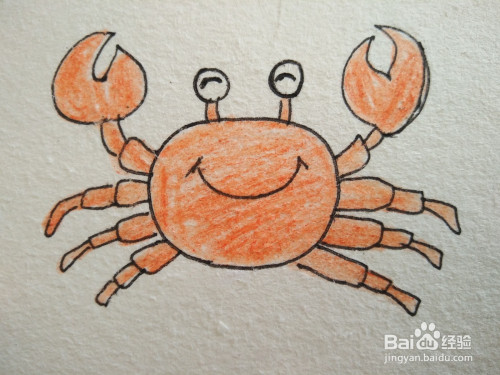 今天和大家分享一下画彩色简笔画螃蟹的绘画过程,希望大家喜欢.
