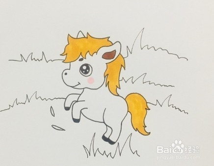 简笔画系列-草原上的马怎么画