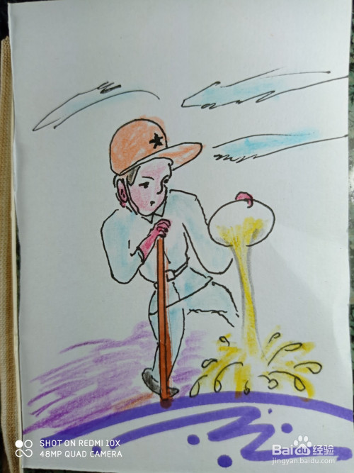 怎样画简笔画倒水的女人?