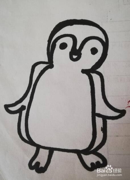 可爱小企鹅的画法