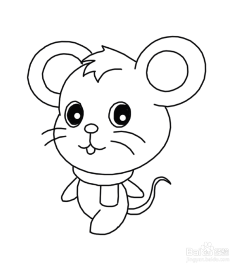 卡通小老鼠的简笔画要怎么画