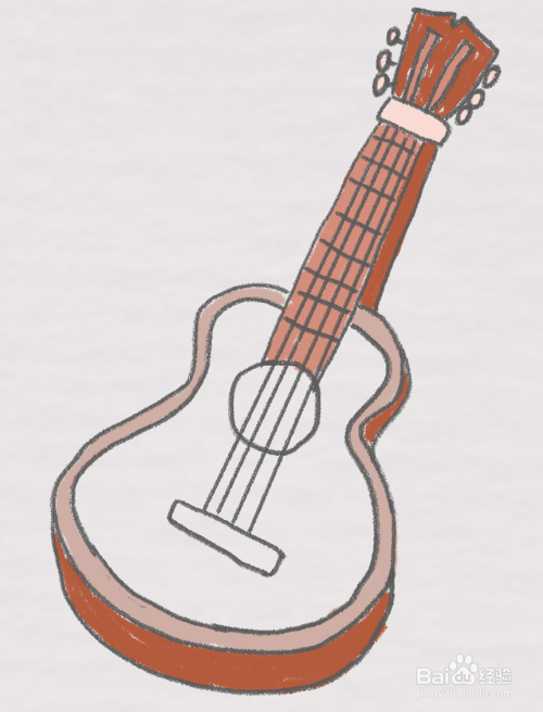 乐器吉他简笔画