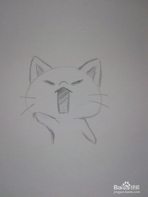卡通简笔画斑点猫咪手绘教程