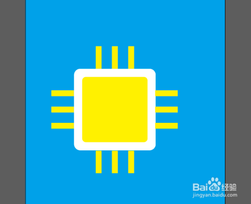 ai怎样画芯片扁平化矢量图形