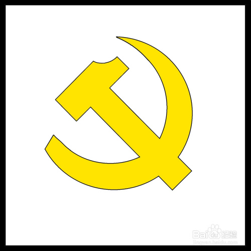 怎么画党徽简笔画