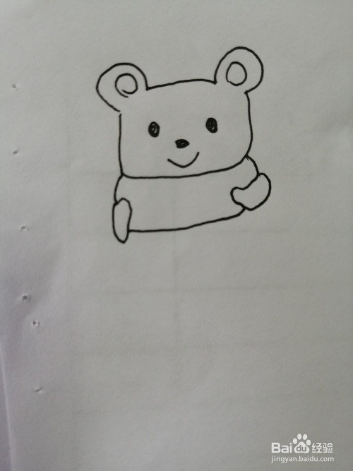 简笔画可爱的小熊怎么画