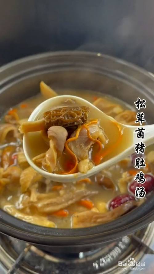 怎样制作松茸菌猪肚鸡汤
