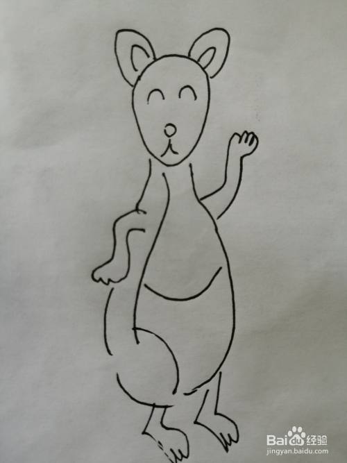 可爱的小袋鼠怎么画