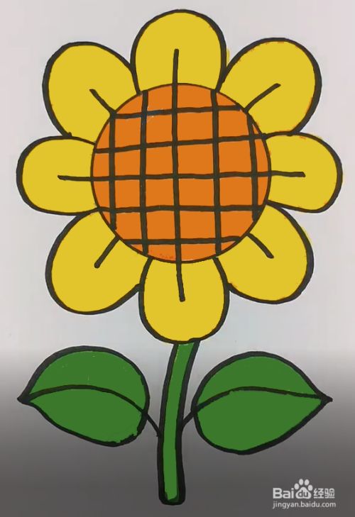 怎么快速画一朵太阳花