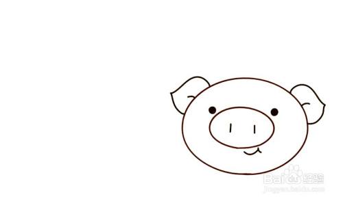 怎么画立秋的卡通小猪简笔画