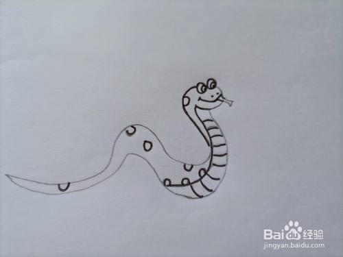 儿童简笔画 怎样画一条蛇
