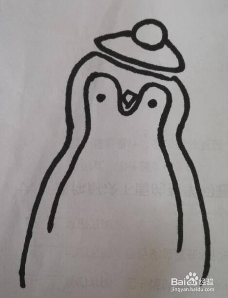 儿童简笔画 小企鹅的画法