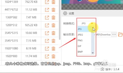 jpgpng格式图片怎么弄,jpg/png格式图片怎么弄 有几十种格式可选择,有常见的jpg,jpeg,png,bmp,gif等格式,这里选择