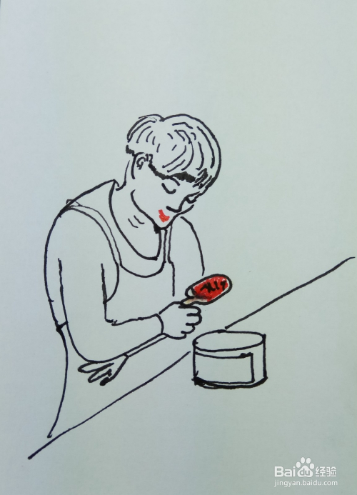怎样画简笔画"在厨房忙碌的人"?