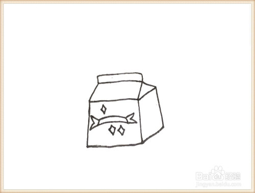 一笔一笔教你画牛奶盒简笔画