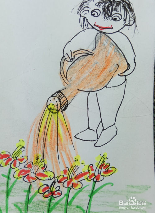 怎样画儿童简笔画"辛勤的园丁"?