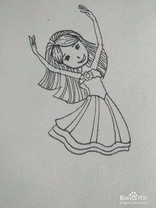 如何画跳芭蕾舞的女孩简笔画?
