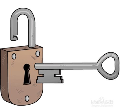 如何绘制锁和钥匙