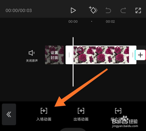 剪映怎么为素材添加入场动画