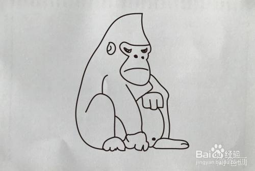 【简笔画】大猩猩的画法