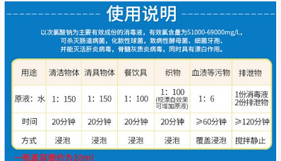 生活/家居 > 生活常识 4 这款消毒液根据用途不同,所需要配比的比例