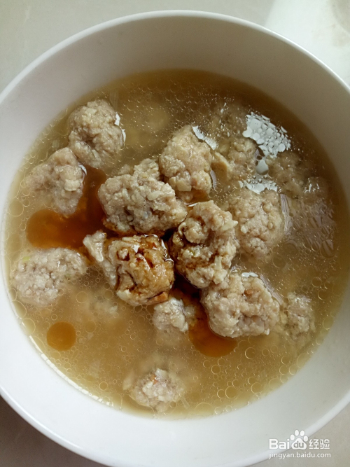 豆腐肉沫丸子汤的家常做法