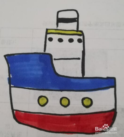 轮船的画法 轮船的简笔画