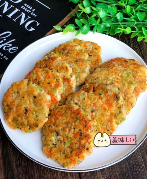 香菇鸡肉虾仁饼