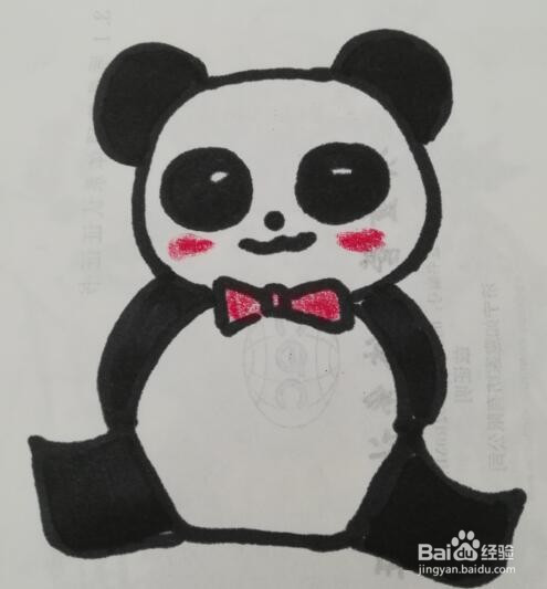动物简笔画 熊猫的画法