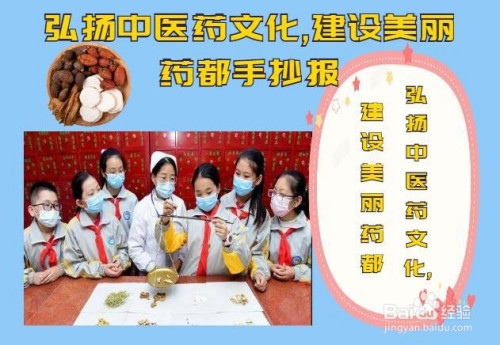 弘扬中医药文化,建设美丽药都手抄报