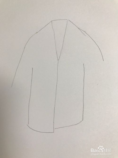 画一个简易落肩大衣外套