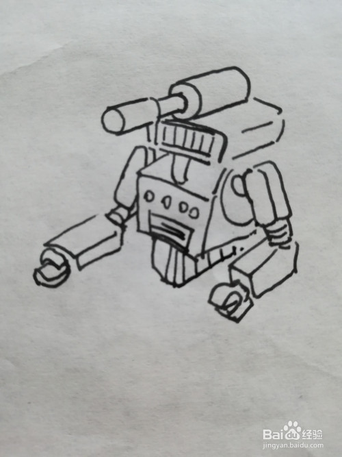 怎么画坦克机器人