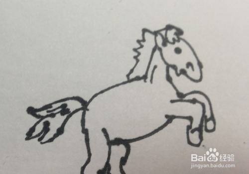 怎么画马的儿童画?