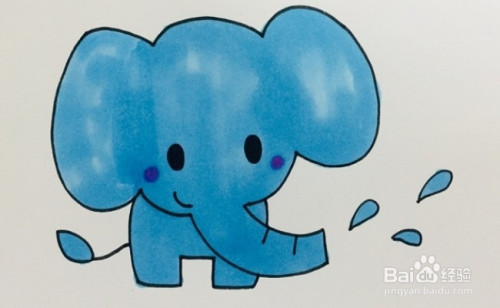 如何画呆萌的大象?