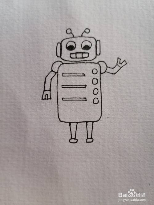 机器人简笔画怎么画