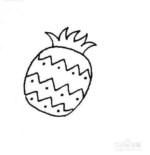 菠萝的简笔画