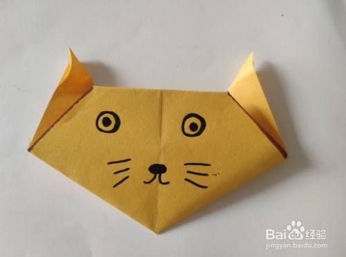 儿童折纸小猫的折法