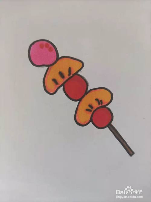 冰糖葫芦的简笔画怎么画?