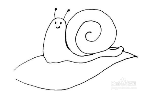 怎么画慢吞吞的黄色蜗牛简笔画