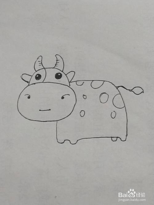 怎么画小牛简笔画
