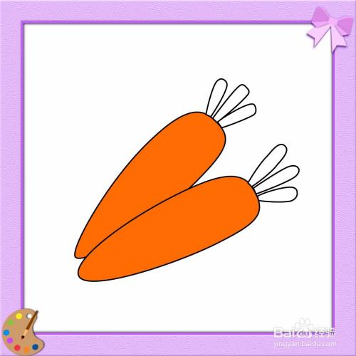 胡萝卜的简笔画怎么画?
