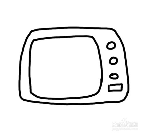 怎么画彩色简笔画卡通电视机
