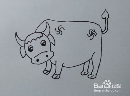 儿童简笔画:如何一步一步画老黄牛