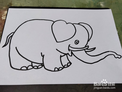 大象的简笔画