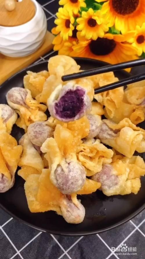 如何做脆炸紫薯糖果