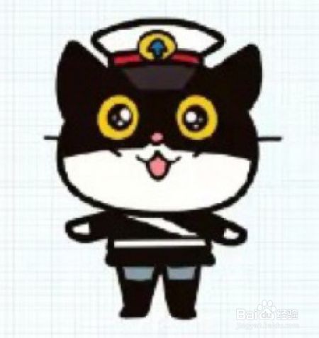 如何用简笔画的形式画黑猫警长?